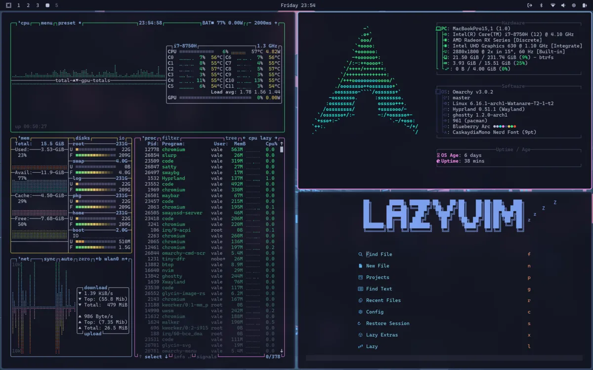 Arc Blueberry theme screenshot