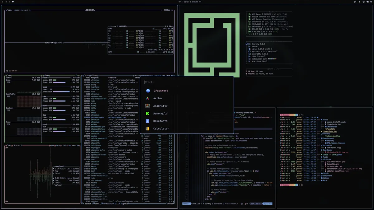 Catppuccin Mocha Dark theme screenshot