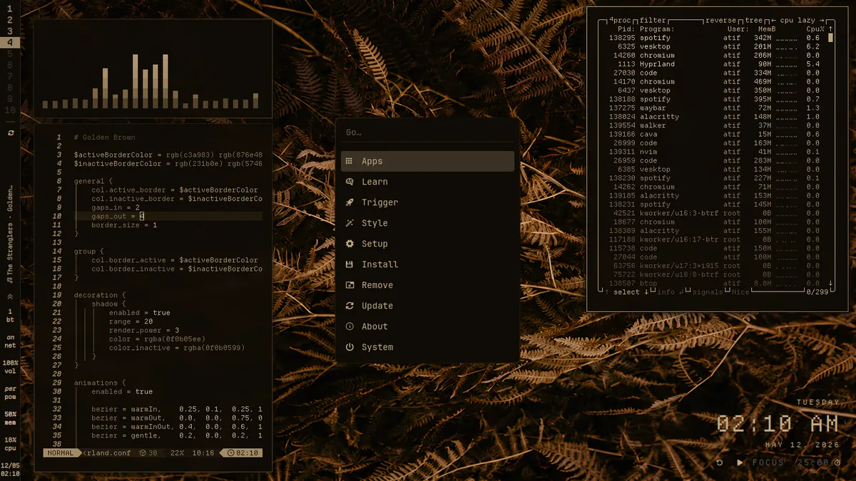 Golden Brown theme screenshot