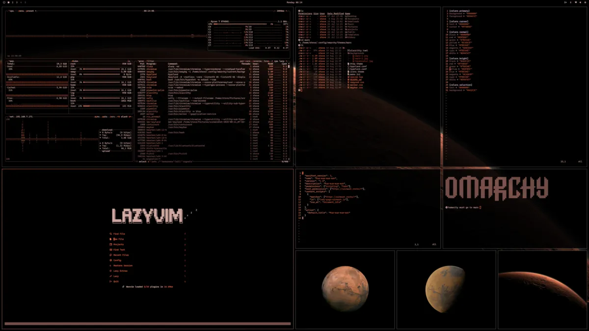 Mars theme screenshot