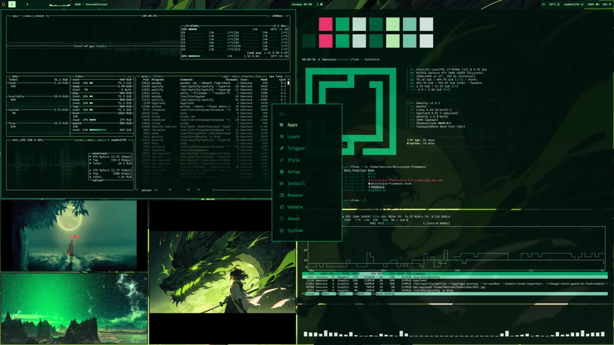 Shades of Jade theme screenshot
