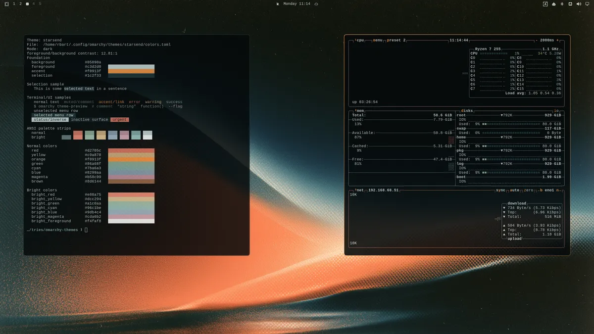 Starsend theme screenshot