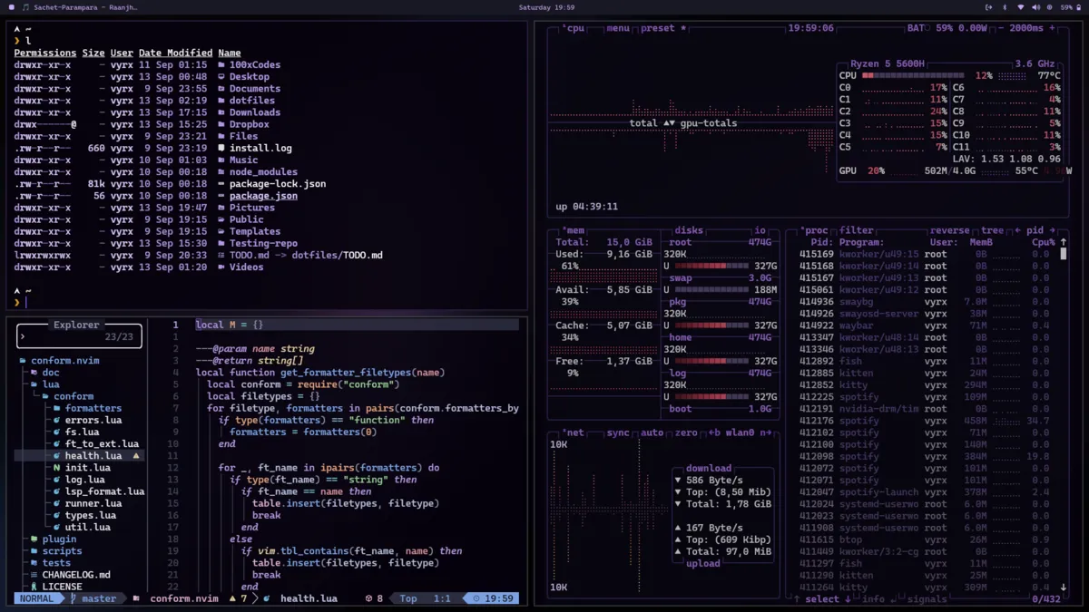 Void theme screenshot